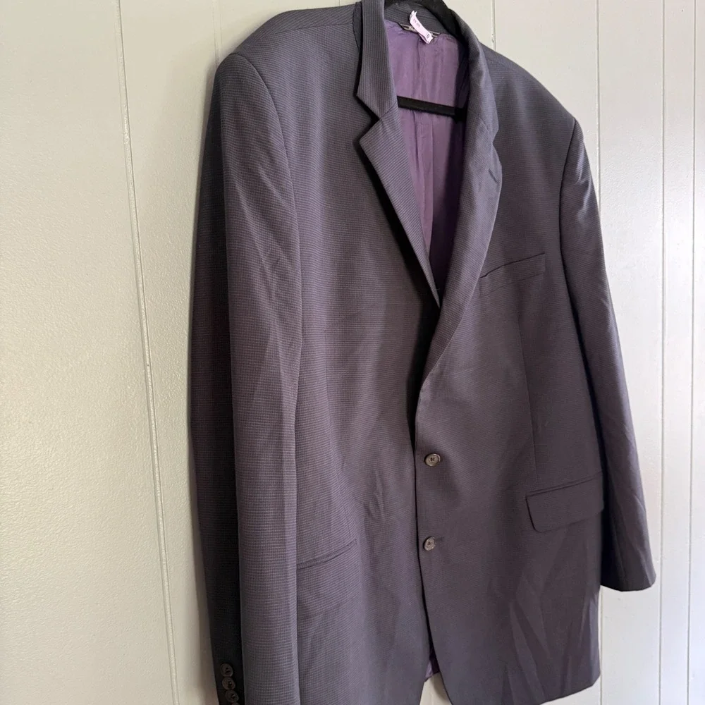 Jack Victor Reflex Stretch Blazer Mens 50L Big Tall Navy Wool Business Blazer